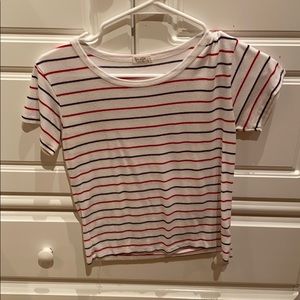 White red and blue tee